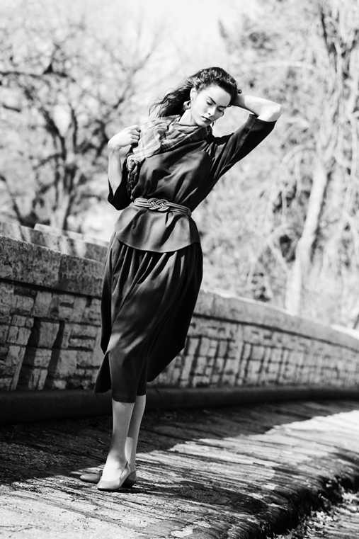 AMY HAGSTROM WALKING OVER BRIDGE